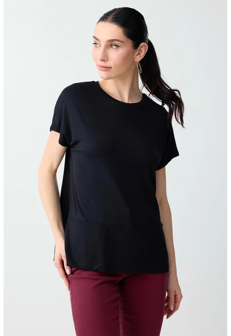 Tricou cu slituri laterale, Negru