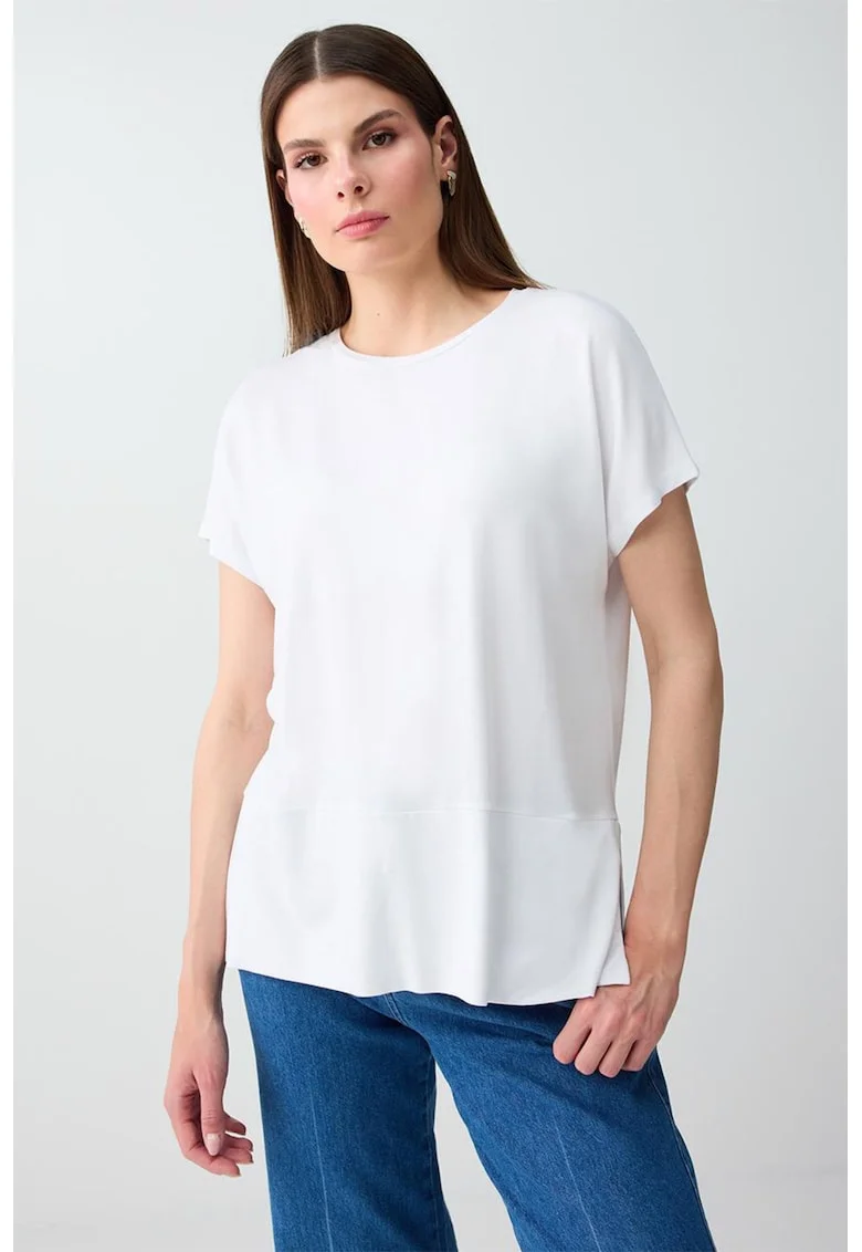 Tricou cu slituri laterale, Alb optic