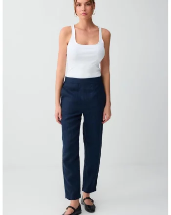 Pantaloni drepti de in, Bleumarin