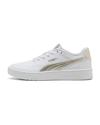 Pantofi sport Court Lally Metallic Whisper, Auriu/Alb optic