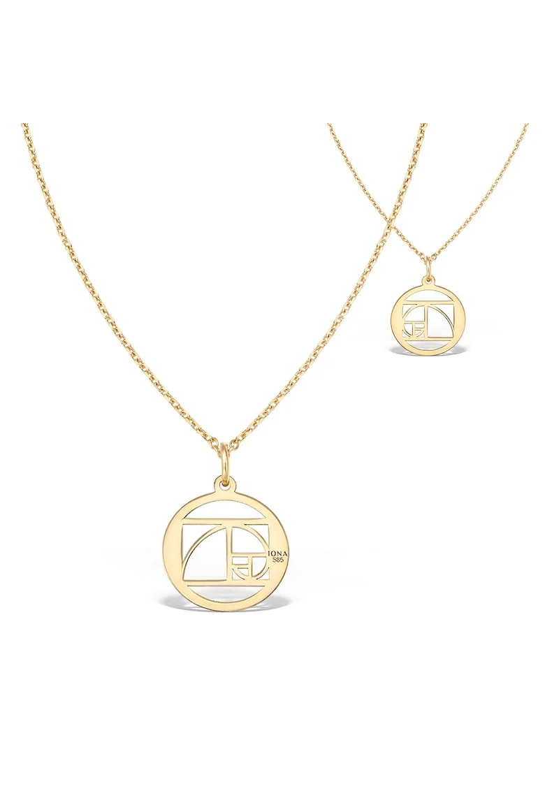 Colier THE GOLDEN RATIO, aur galben 14K