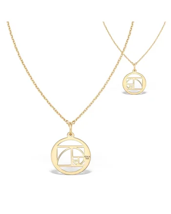 Colier THE GOLDEN RATIO, aur galben 14K