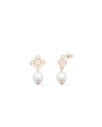 Cercei cu perle JASMINE GARDEN, aur 14Kqwdqfxzfasgxz