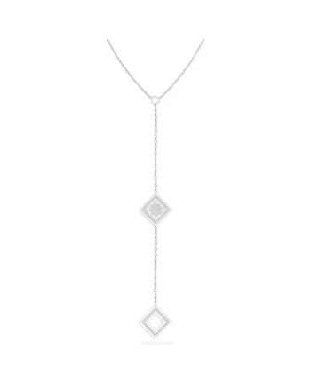 Colier lung FLORI DE MARAMU, aur 14K, Alb