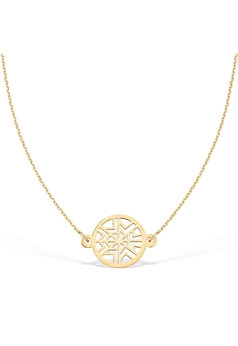 Colier la baza gatului GOD OF WIND, aur 14K, Galben