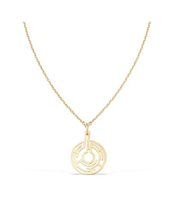 Colier THE MAZE, aur 14K, Galben