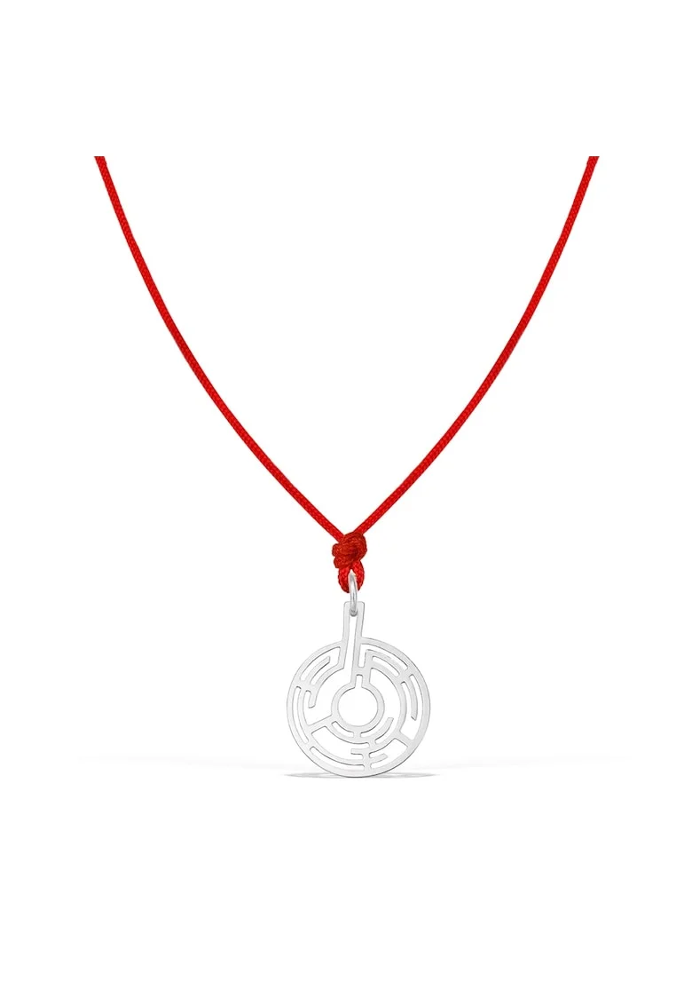 Pandantiv THE MAZE, aur 14K, Alb