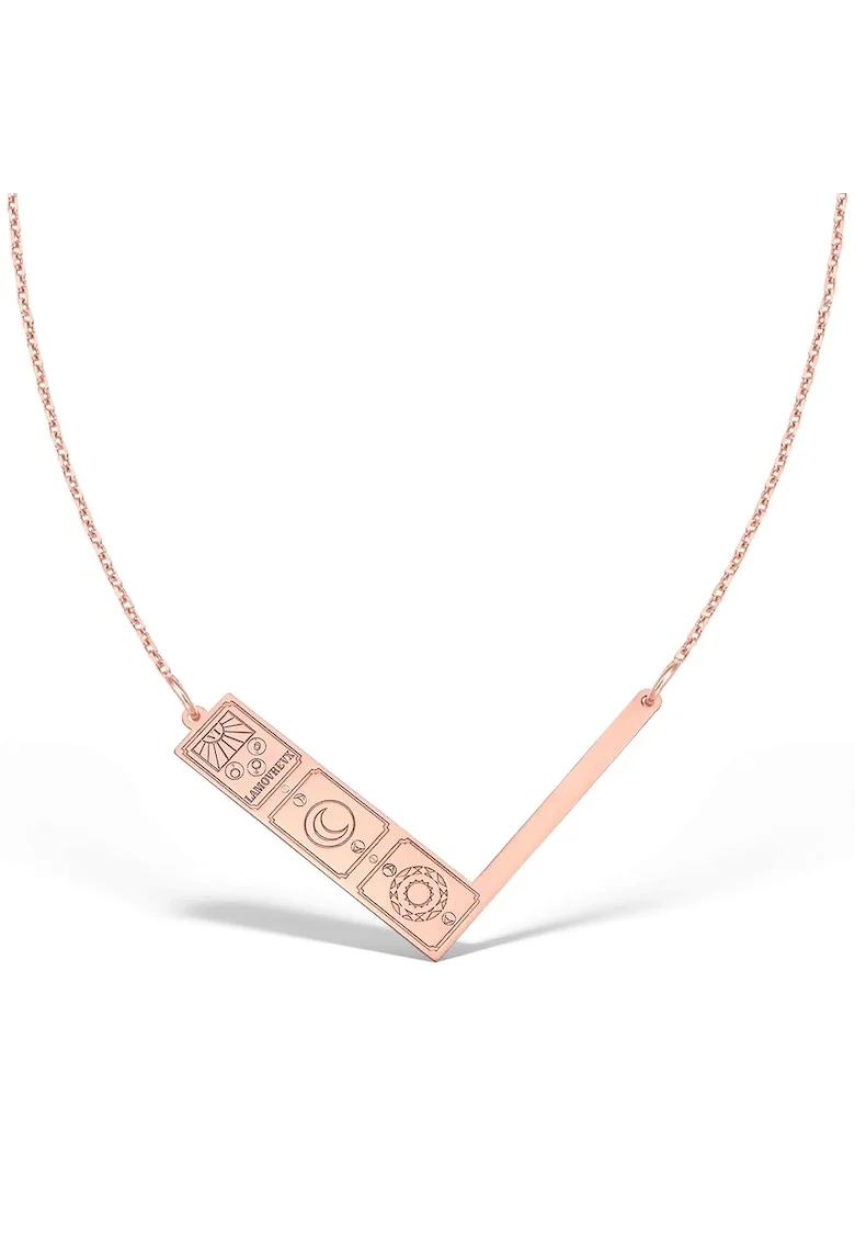 Colier AMAVI, aur 14K, Roz