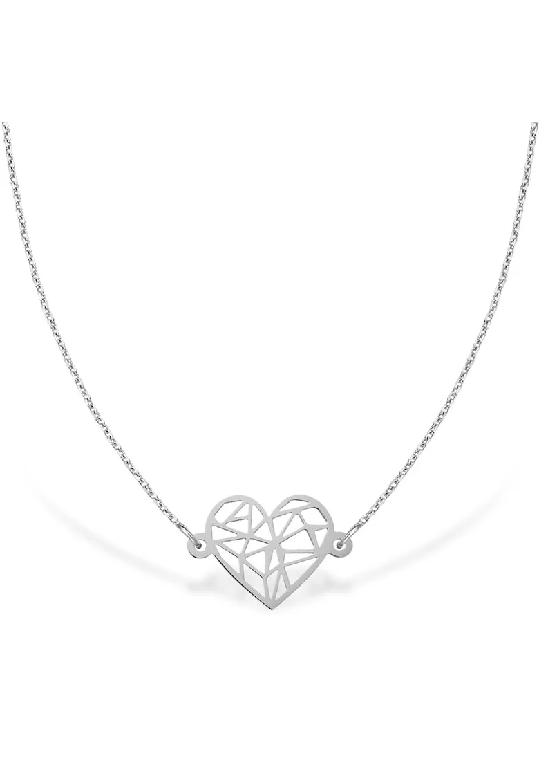 Colier la baza gatului A WOMAN's HEART, aur 14K, Alb