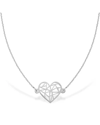 Colier la baza gatului A WOMAN's HEART, aur 14K, Alb