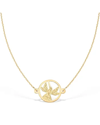 Colier la baza gatului COLIBRI, aur 14K, Galben