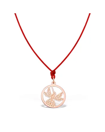 Pandantiv COLIBRI, aur 14K, Roz