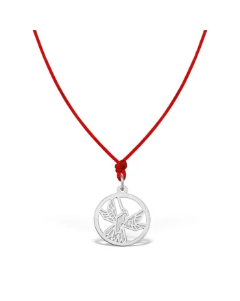 Pandantiv COLIBRI, aur 14K, Alb