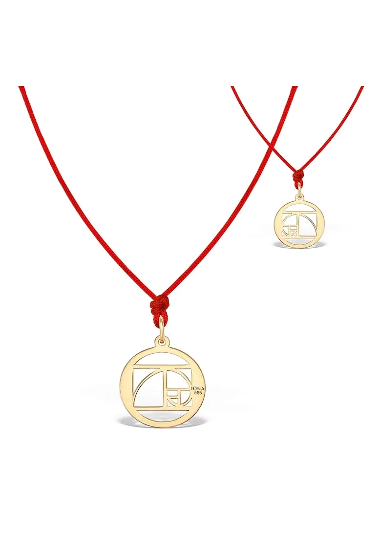 Pandantiv THE GOLDEN RATIO, aur 14K, Galben