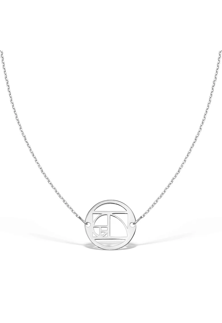 Colier la baza gatului THE GOLDEN RATIO, aur 14K, Alb