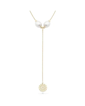 Colier lung cu perle de cultura DESERT WIND, aur 14K, Galben
