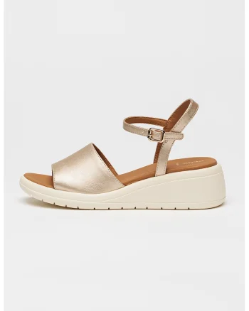 Sandale wedge Meliconia, Auriu pal