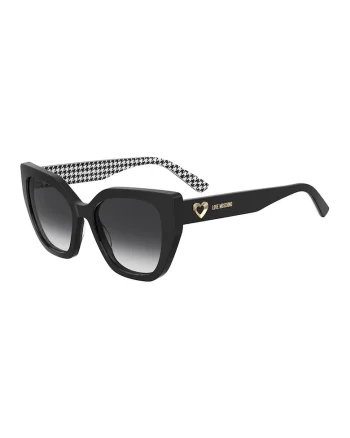 Ochelari de soare cat-eye cu logo, Negru carbon
