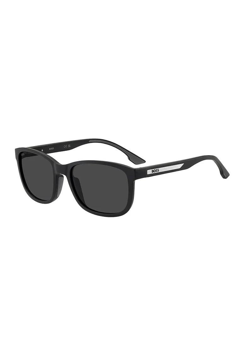 Ochelari de soare cu lentile dreptunghiulare, Black Onyx/Argintiu