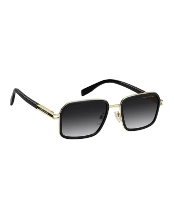Ochelari de soare cu lentile patrate, Auriu/Negru