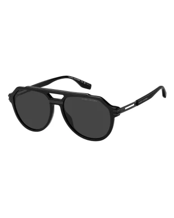 Ochelari de soare aviator cu lentile uni, Negru/Gri inchis