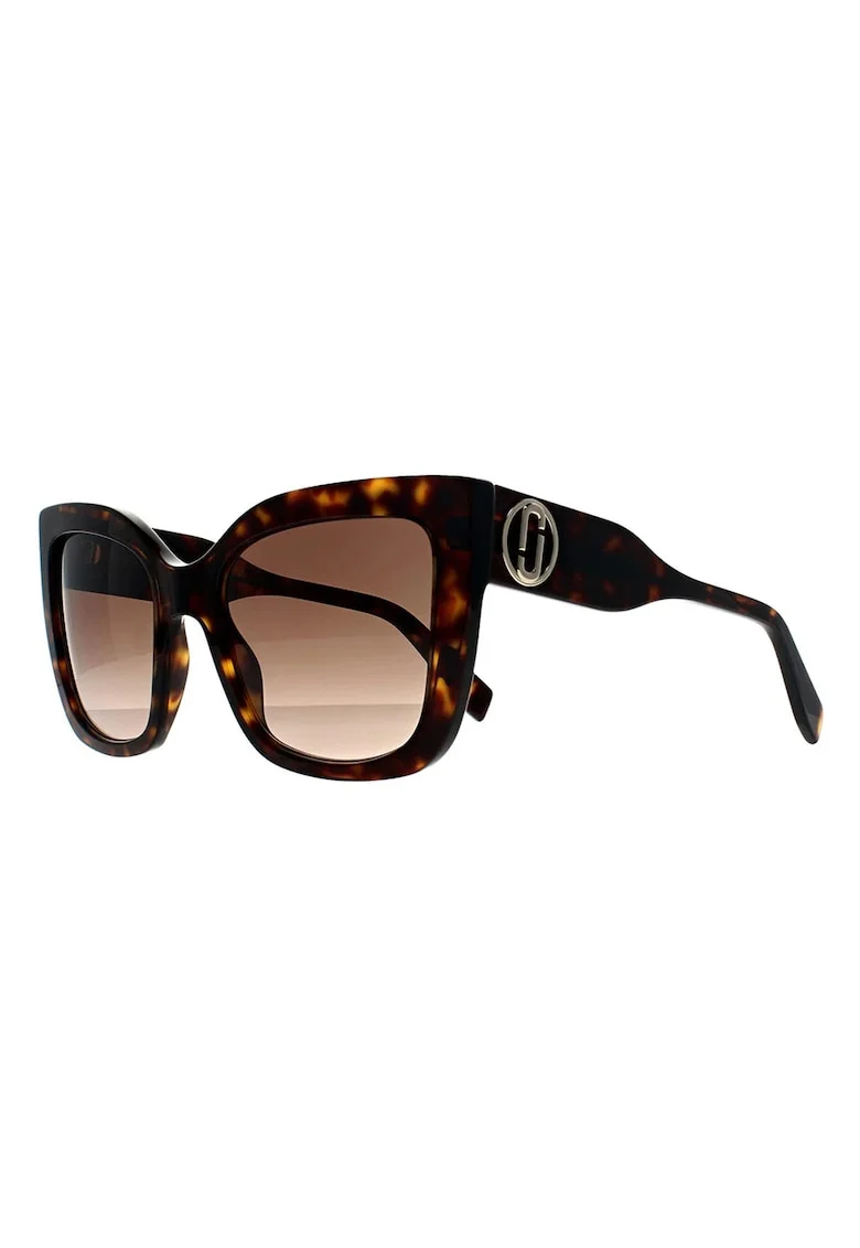 Ochelari de soare cat-eye cu lentile in degrade, Negru/Maro scortisoara