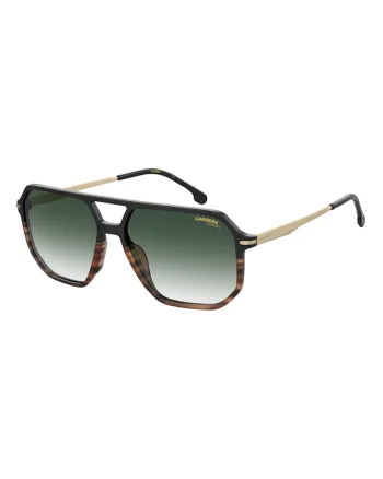 Ochelari de soare aviator cu lentile uni, Auriu/Negru/Maro