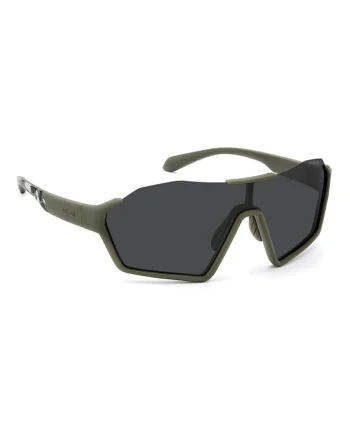 Ochelari de soare shield cu lentile polarizate, Verde masliniu inchis