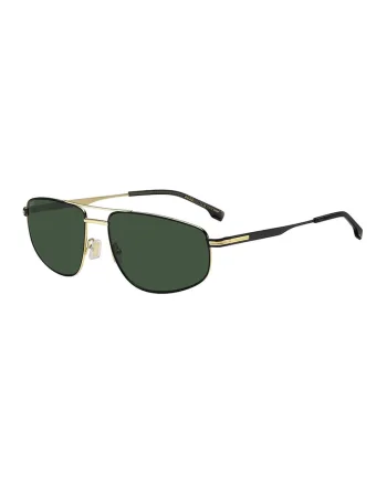 Ochelari de soare aviator cu rame metalice, Auriu/Negru carbon