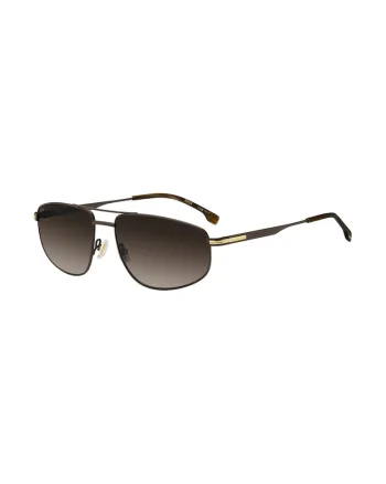 Ochelari de soare aviator cu rame metalice, Auriu/Maro cafeniu