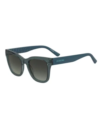 Ochelari de soare patrati cu lentile in degrade, Albastru petrol