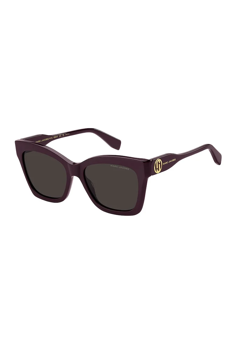 Ochelari de soare butterfly cu lentile uni, Auriu/Violet pruna