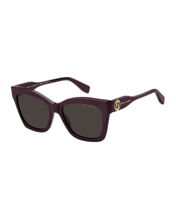 Ochelari de soare butterfly cu lentile uni, Auriu/Violet pruna
