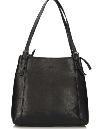 Geanta tote din piele, Negru