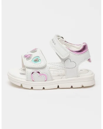 Sandale cu inchidere velcro Whippy, Alb