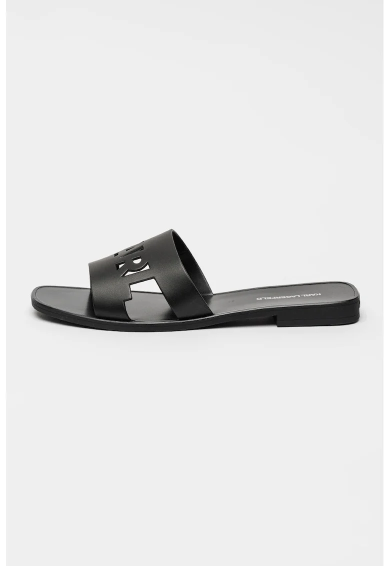 Papuci de piele Skoot III, Negru
