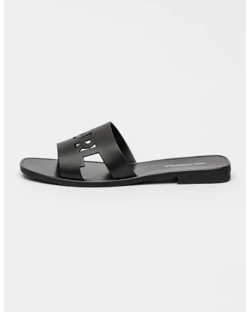 Papuci de piele Skoot III, Negru