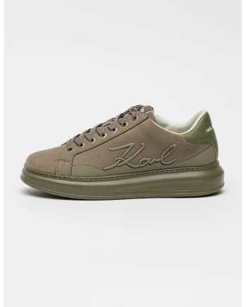 Pantofi sport Kapri Signia de piele nabuc, Masliniu deschis