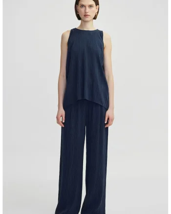 Bluza lejera cu model uni, Bleumarin