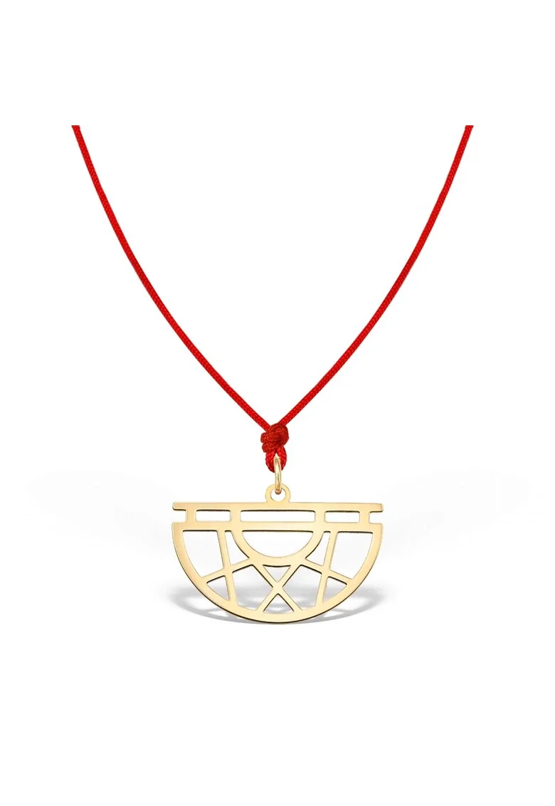 Pandantiv HALF MOON, aur 14K, Galben