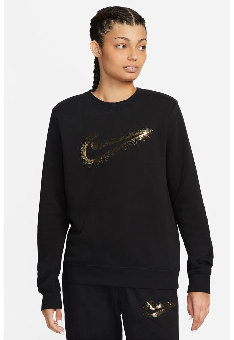 Bluza sport cu logo, Negru