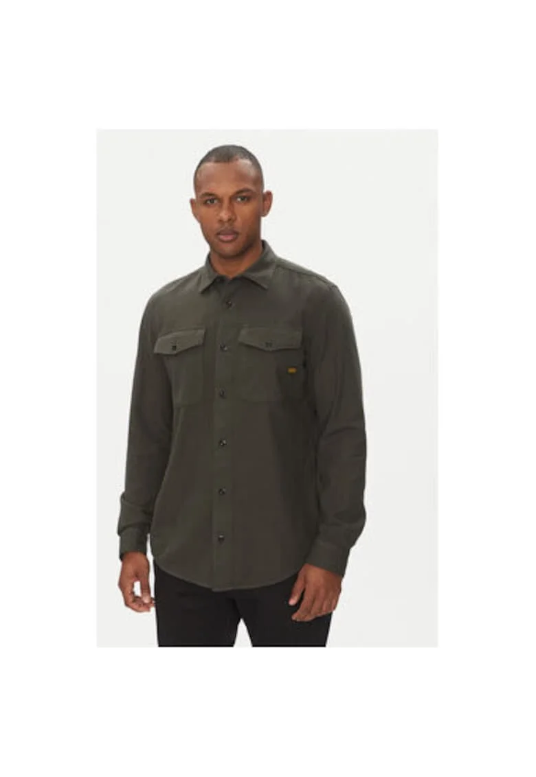 Camasa barbati G Star Raw, D24963-D454-B575, Bumbac/Bumbac, Maro, Maro