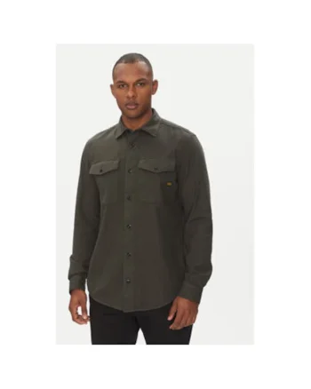 Camasa barbati G Star Raw, D24963-D454-B575, Bumbac/Bumbac, Maro, Maro
