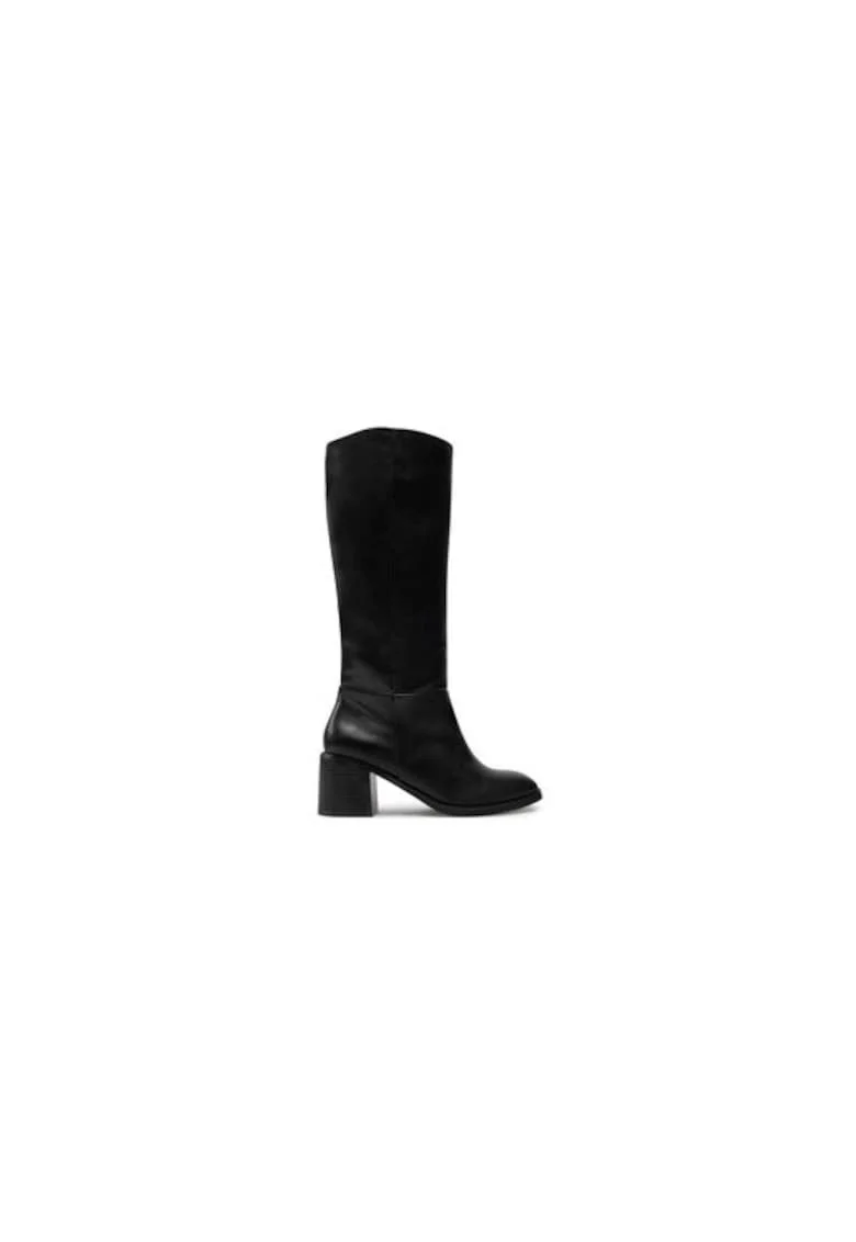 Cizme dama  304429149, Piele ecologica, Negru, Negru