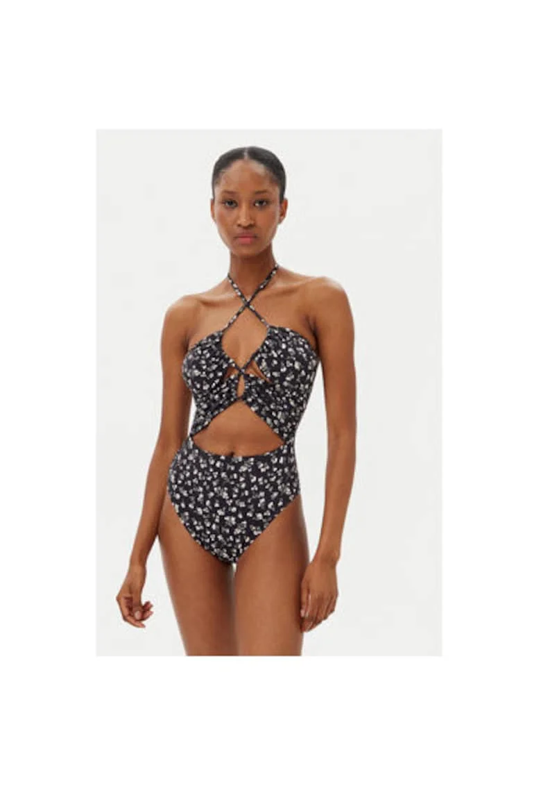 Costum de baie dama  EBJX100114, Poliester/Elastan, Negru, Negru
