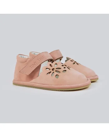 Pantofi Barefoot din piele naturala, Aster, Roz, Roz deschis