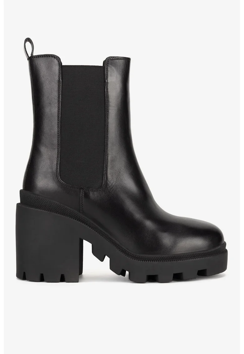 Ghete dama  5905588958871, Piele naturala, Negru, Negru