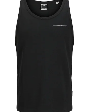 Maiou barbati Jack Jones, 12276614, Bumbac/Poliester, Negru, Negru