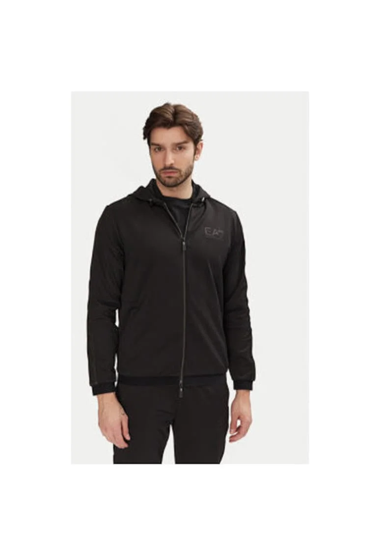 Hanorc barbati  Emporio Armani, 7M000308 AF13526, Poliester, Negru, Negru