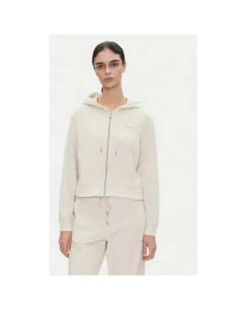 Hanorc dama  DP5J9588, Bumbac/Poliester, Bej, Bej